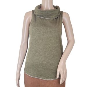 We The Free Cowl Neck Olive Green Sleeveless Tank Free people